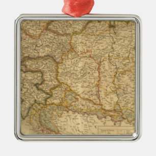 Ornement Carré Argenté Cartes d'empire