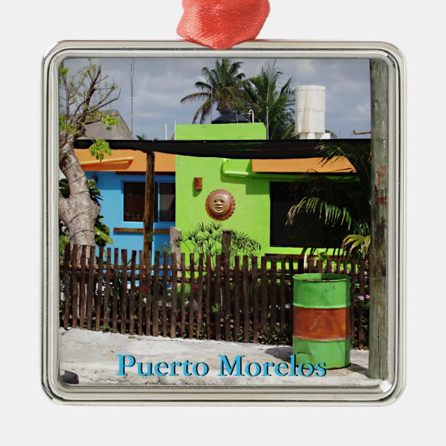 Ornement Carré Argenté Casa de Puerto Morelos (Devant)