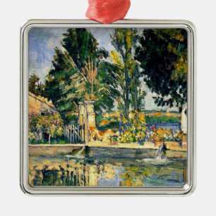 Ornement Carré Argenté Cezanne - Jas de Bouffan, 1876, célèbre peinture,