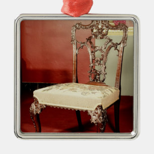 Ornement Carré Argenté Chaise, conception de "directeur" de Chippendale,