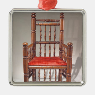 Ornement Carré Argenté Chaise de Brewster