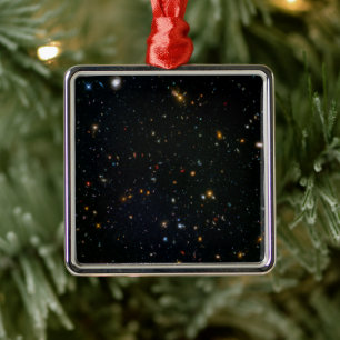 Ornement Carré Argenté Champ parallèle du cluster Galaxy Abell 370.