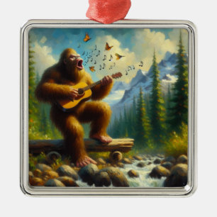 Ornement Carré Argenté Chant Bigfoot