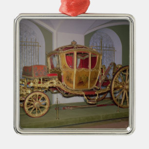 Ornement Carré Argenté Chariot de Berlin d'impératrice Catherine II