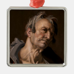 Ornement Carré Argenté Chef d'un vieil homme par Abraham Bloemaert