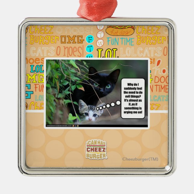 Ornement Carré Argenté choses mauvaises (Devant)