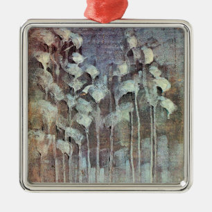 Ornement Carré Argenté Ciurlionis - hiver (VI),