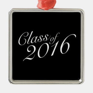 Ornement Carré Argenté Classe de diplômé du lycée 2016
