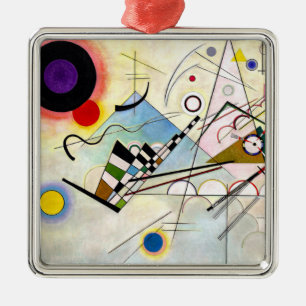 Ornement Carré Argenté Composition Kandinsky 8