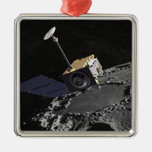 Ornement Carré Argenté Concept d'artiste de la reconnaissance lunaire
