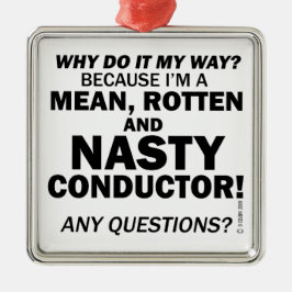 Ornement Carré Argenté Conducteur Nasty