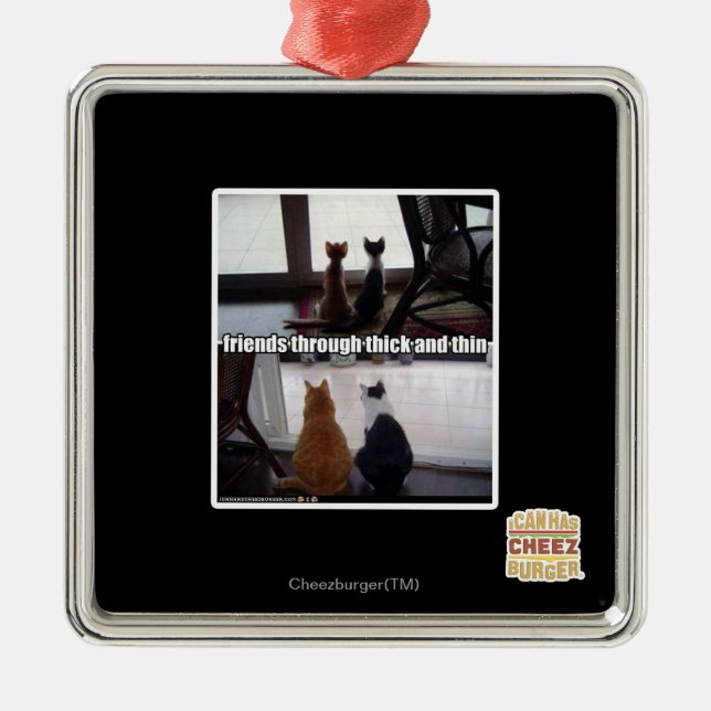 Ornement Carré Argenté Contre vent et marée (Devant)