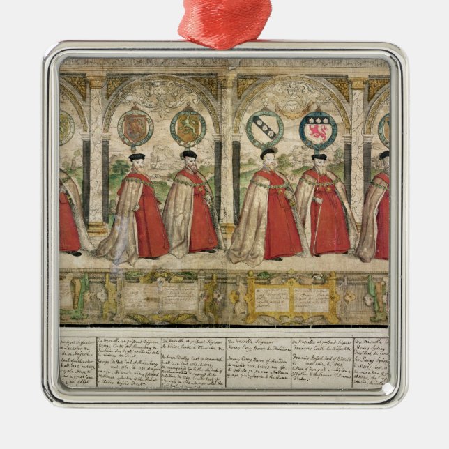 Ornement Carré Argenté Cortège composé imaginaire (Devant)