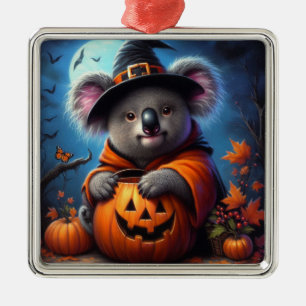 Ornement Carré Argenté Costume Koala Halloween