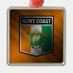 Ornement Carré Argenté Côte d'Ivoire