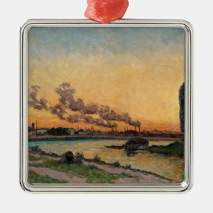 Ornement Carré Argenté Coucher de soleil chez Ivry, c.1872-73