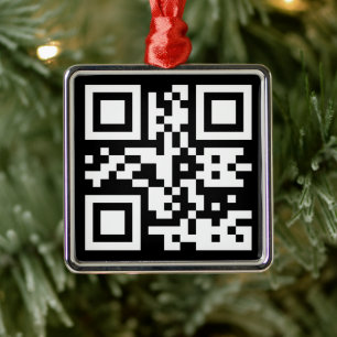 Ornement Carré Argenté Création instantanée de code QR (en entrant votre 