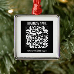 Ornement Carré Argenté Créer un code QR moderne instantanément