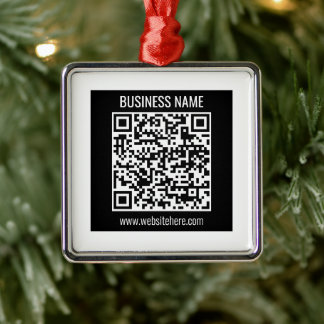 Ornement Carré Argenté Créer un code QR moderne instantanément