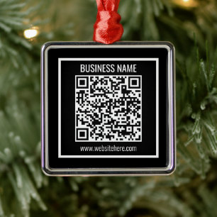 Ornement Carré Argenté Créer un code QR moderne instantanément