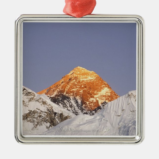 Ornement Carré Argenté Crépuscule en mont Everest, Népal (Devant)