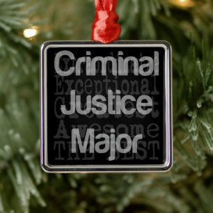 Ornement Carré Argenté Criminal Justice major