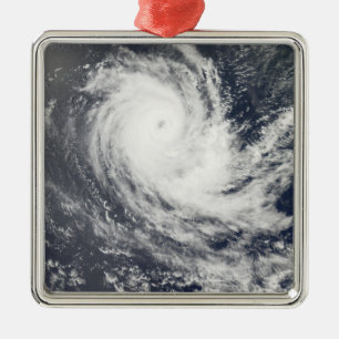 Ornement Carré Argenté Cyclone tropical Carina