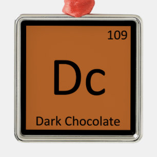 Ornement Carré Argenté Dc - Chocolat foncé - Tableau Périodique