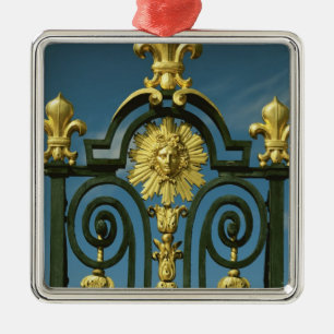 Ornement Carré Argenté Détail du d'honneur de gril