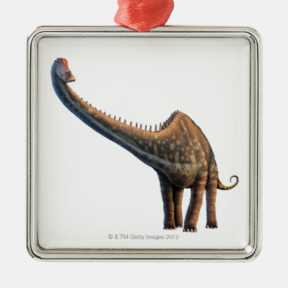 Ornement Carré Argenté Diplodocus