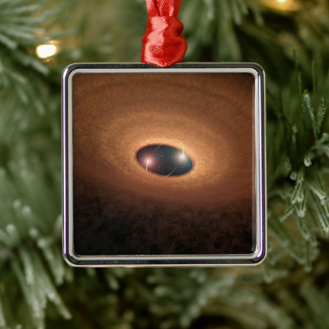 Ornement Carré Argenté Disque D'Étoiles De Matériel Dusty (Arbre)