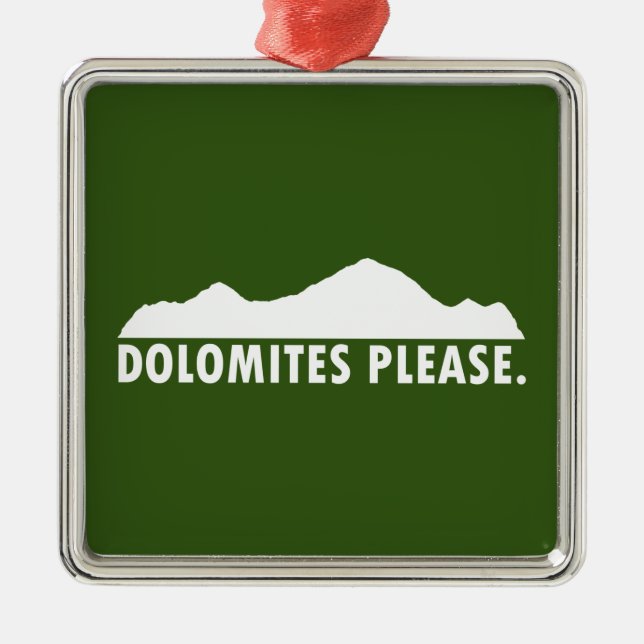 Ornement Carré Argenté Dolomites S'Il Vous Plaît (Devant)