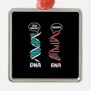 Ornement Carré Argenté Don de scientifique Rna enseignant en biologie