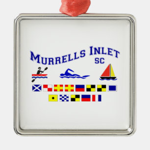 Ornement Carré Argenté Drapeaux de signal de Sc d'admission de Murrells