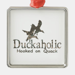 ORNEMENT CARRÉ ARGENTÉ DUCKAHOLIC