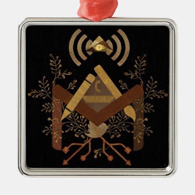 Ornement Carré Argenté E-Maçon 2014 (Devant)