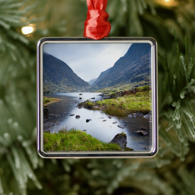 Ornement Carré Argenté Eau | Gap de Dunloe Comté Kerry Irlande (Arbre)