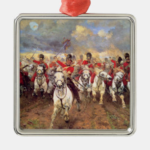 Ornement Carré Argenté Ecosse Pour Toujours (Officiers De Cavalerie) (Mil