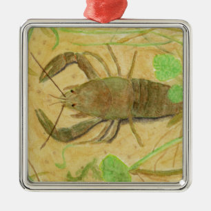 Ornement Carré Argenté Écrepoisson