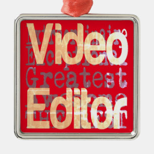Ornement Carré Argenté Éditeur vidéo Extraordinaire