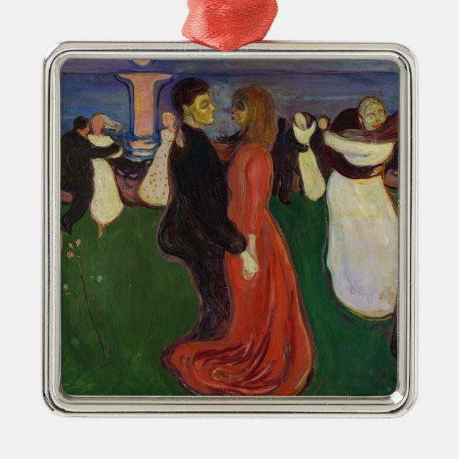 Ornement Carré Argenté Edvard Munch - La Danse de la Vie (Devant)