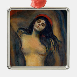Ornement Carré Argenté Edvard Munch - Madonna