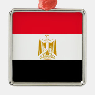 Ornement Carré Argenté Égypte