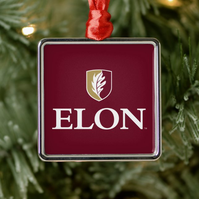 Ornement Carré Argenté Elon (Arbre)