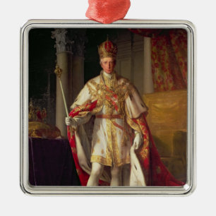 Ornement Carré Argenté Empereur Franz II de l'Autriche