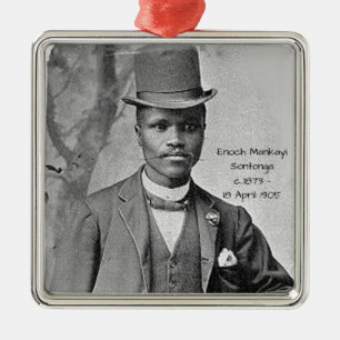 Ornement Carré Argenté Enoch Mankayi Sontonga