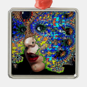 ORNEMENT CARRÉ ARGENTÉ ÉPHÉMERAL