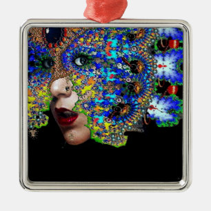 ORNEMENT CARRÉ ARGENTÉ ÉPHÉMERAL