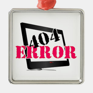 Ornement Carré Argenté Erreur 404