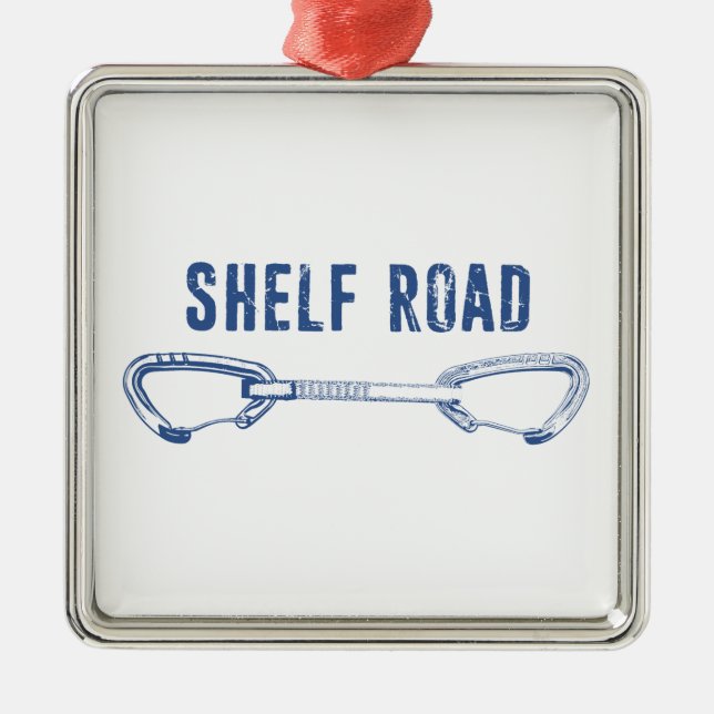 Ornement Carré Argenté Escalade de Shelf Road (Devant)